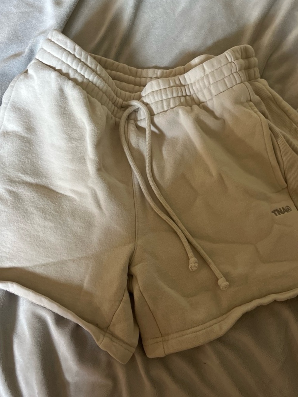 TNA Cream Athletic Lounge Shorts